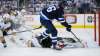 JOHN WOODS / THE CANADIAN PRESS
Jets captain Blake Wheeler beats Vegas Golden Knights goaltender Marc-André Fleury, but his shot misses the open net during Saturday’s game in Winnipeg. No matter — the Jets got four goals in a Game 1 victory.
