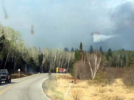 PROVINCE OF MANITOBACaddy Lake fire Sunday, May 13, 2018.