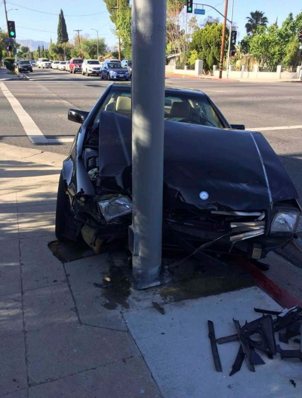 Facebook
Burton Cummings’ car was damaged after a collision in Los Angeles on Sunday.
