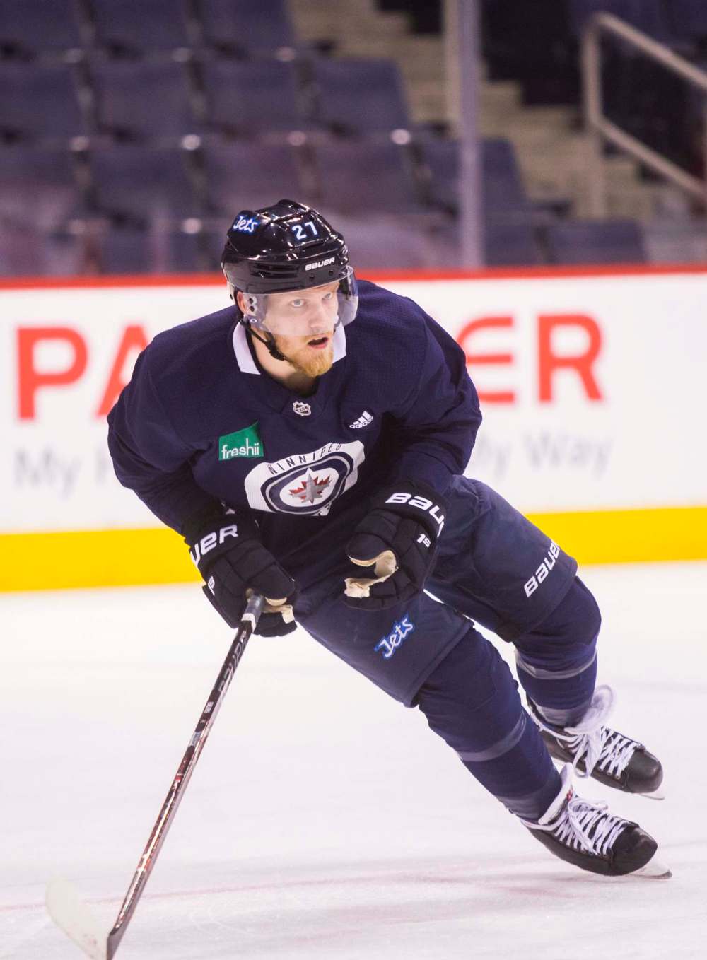 MIKAELA MACKENZIE / WINNIPEG FREE PRESS
Forward Nikolaj Ehlers missed Game 3 of the third-round playoff series against Vegas due to an undisclosed condition.