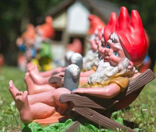 JENS MEYER / THE ASSOCIATED PRESS FILES
When your gnomes are surrounded with dead grass, you know it&rsquo;s time to trim your lawn.