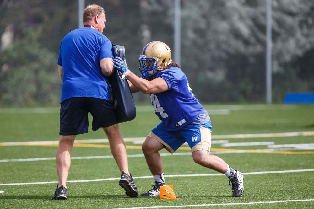 MIKE DEAL / WINNIPEG FREE PRESS FILES
Winnipeg Blue Bombers' linebacker Shayne Gauthier's attachment to number 44 has the latest Bombers' addition Adam Bighill looking for a new digit.