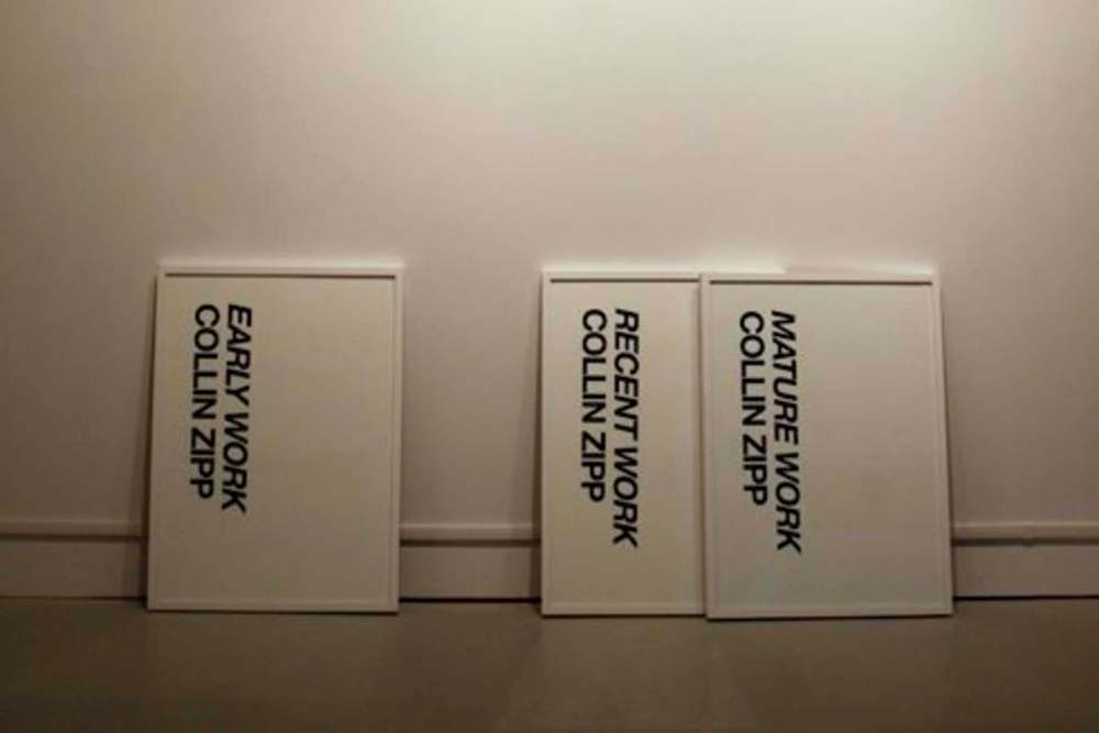 SUPPLIED
Collin Zipp’s Recent Work, a 2010 piece that Zipp also curated.