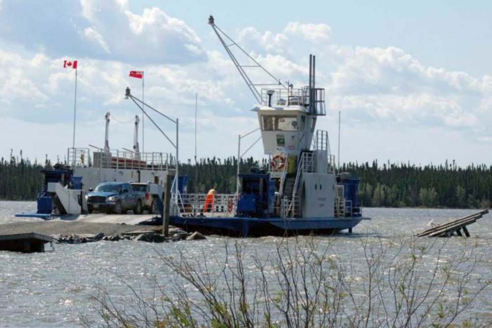SUPPLIED PHOTO
The ferry M.V. Joe Keeper belongs to York Factory First Nation, but is not allowed to leave the dock at Tataskwayek Cree Nation.