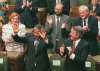 Fred Chartrand / The Canadian Press files
Former prime minister Brian Mulroney (front right) applauds South African anti-apartheid activist Nelson Mandela in the House of Commons on June 18, 1990.