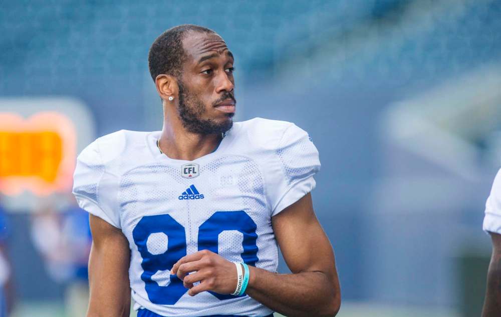 MIKAELA MACKENZIE / WINNIPEG FREE PRESS
Blue Bomber receiver Rueben Randle has NFL experience.