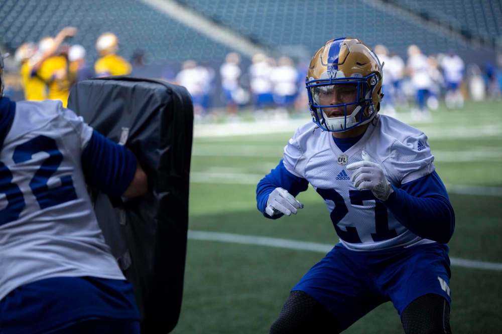 ANDREW RYAN / WINNIPEG FREE PRESS
Winnipeg Blue Bombers running back Kienan LeFrance.