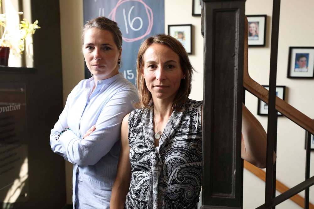 RUTH BONNEVILLE / WINNIPEG FREE PRESS
Genevieve Simard, left, and Amelie-Frederique Gagnon are two victims of a disgraced Canadian national ski coach who was convicted of abusing young athletes in his care.