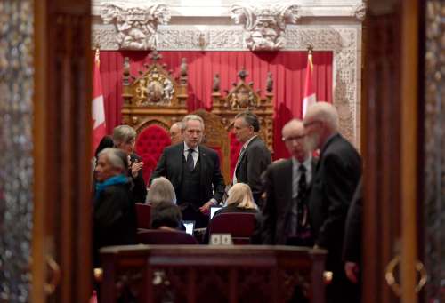 THE CANADIAN PRESS/Justin Tang
The Senate, before a vote on Bill C-45, the Cannabis Act, in the Senate chamber on Parliament Hill in Ottawa.