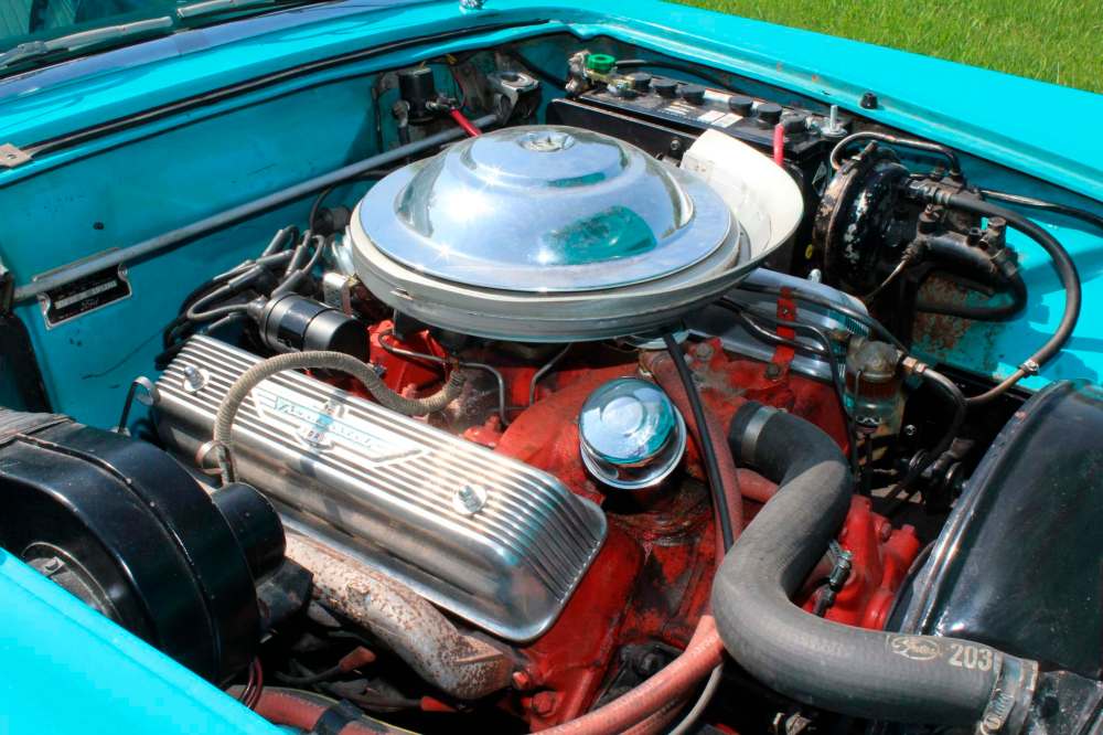 Under the hood is a 225-horsepower, 312-cubic-inch V-8 engine.