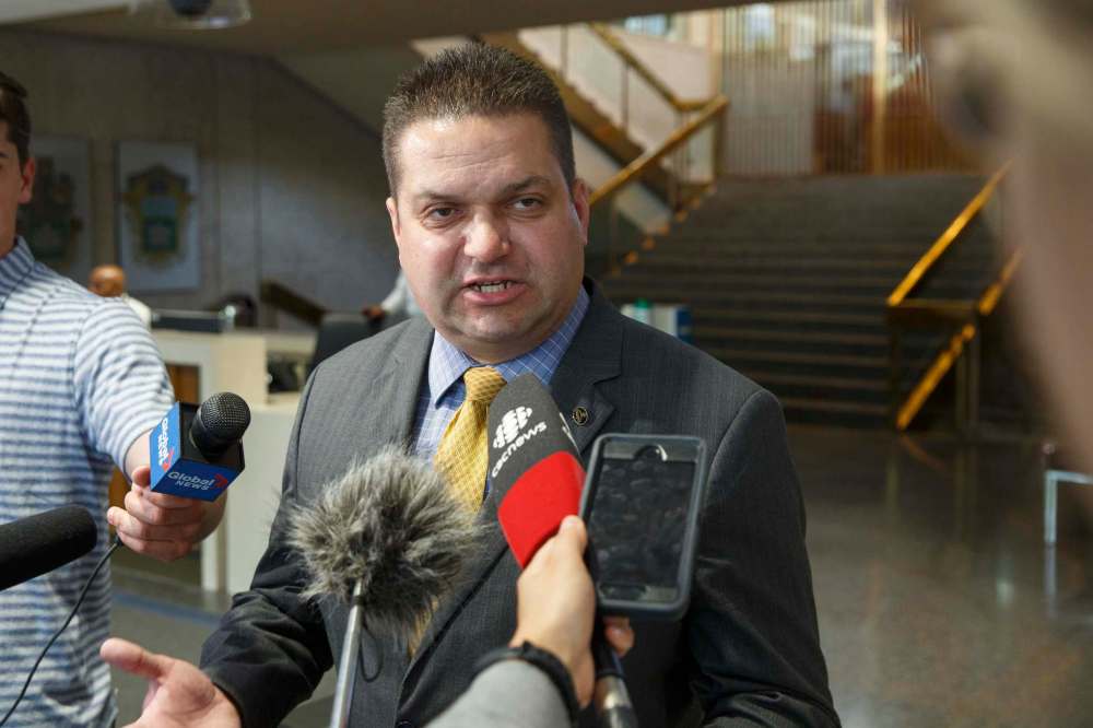 MIKE DEAL / WINNIPEG FREE PRESS
Couns. Jeff Browaty wants the reopening of Portage and Main to pedestrians to be on the ballot in the October civic election. Browaty along with councillor Janice Lukes moved a notice of motion that will require council to vote on the issue at its July meeting. If the proposal is successful, voters will be asked if they support or oppose the reopening.