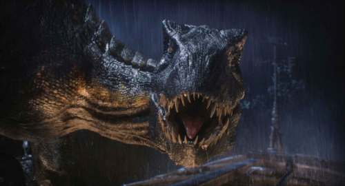 The Indoraptor prepares to strike in Jurassic World: Fallen Kingdom. (Universal Pictures)