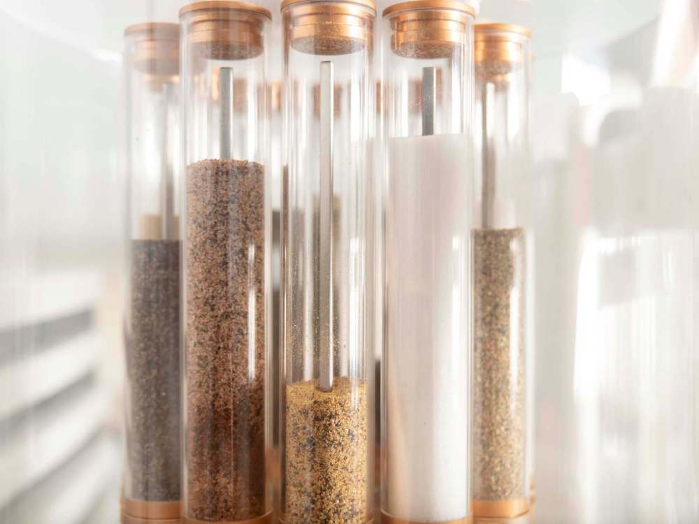 Seasonings for burgers are seen at the Creator storefront in San Francisco, California, U.S., on Monday, June 18, 2018. On June 27, the world's first robot-crafted burger will roll off a conveyor belt in San Francisco and into the hands of the public. The product, from Bay Area-based Creator, a culinary robotics company, is assembled and cooked in a machine that contains 20 computers, 350 sensors, and 50 actuator mechanisms. Photographer: Cayce Clifford/Bloomberg