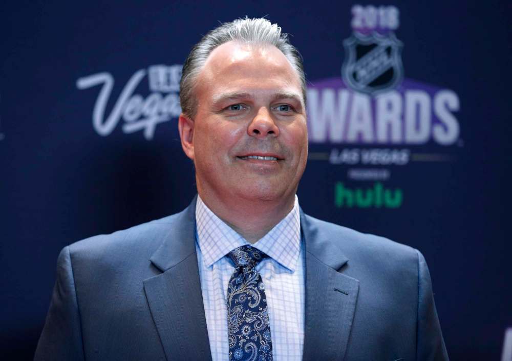 (AP Photo/John Locher)
Winnipeg Jets general manager Kevin Cheveldayoff didn't make any trades or any selections on the first day of the NHL entry draft this year.