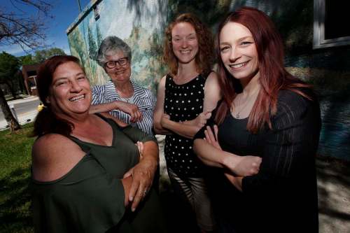 PHIL HOSSACK / WINNIPEG FREE PRESS
Melody Olenik (from left), Dianne Beaven, Kristen Malec and Patricia Pohrebniuk are members of the Manitoba Forestry Association.