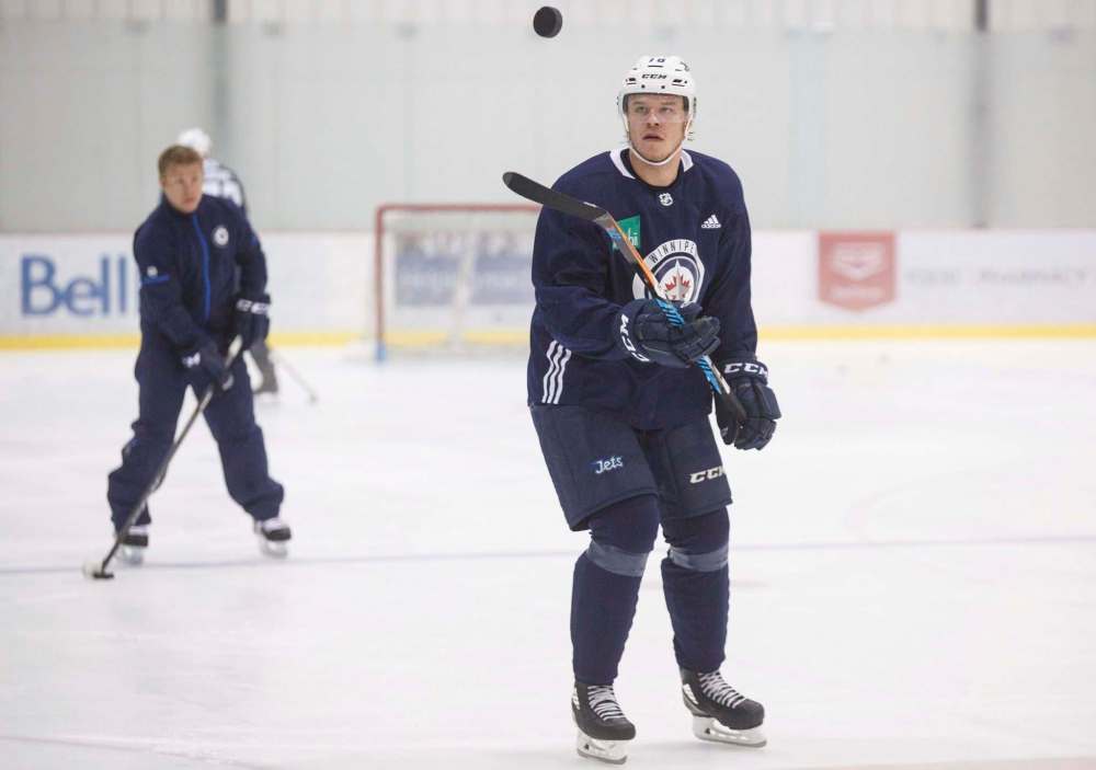 MIKE DEAL / WINNIPEG FREE PRESS
Jets prospect Jacob Cederholm is hoping to be with the Manitoba Moose full time next season.
