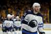 TREVOR HAGAN / WINNIPEG FREE PRESSWinnipeg Jets’ Paul Stastny (25), leads the team off the ice after scoring against the Nashville Predators’ during second period NHL action during game one of their second round playoff series in Nashville, TN, Friday, April 27, 2018.