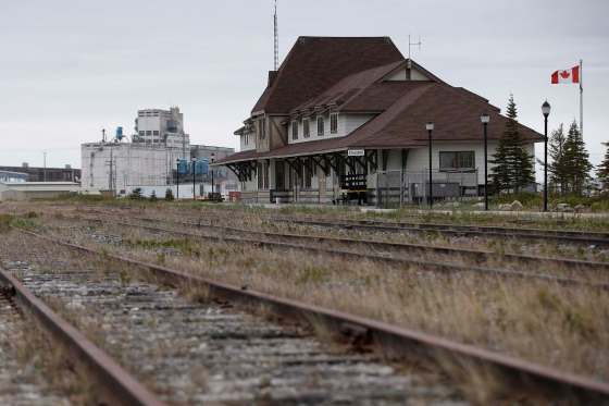 (John Woods / The Canadian Press)Churchill's closed Via Rail station.