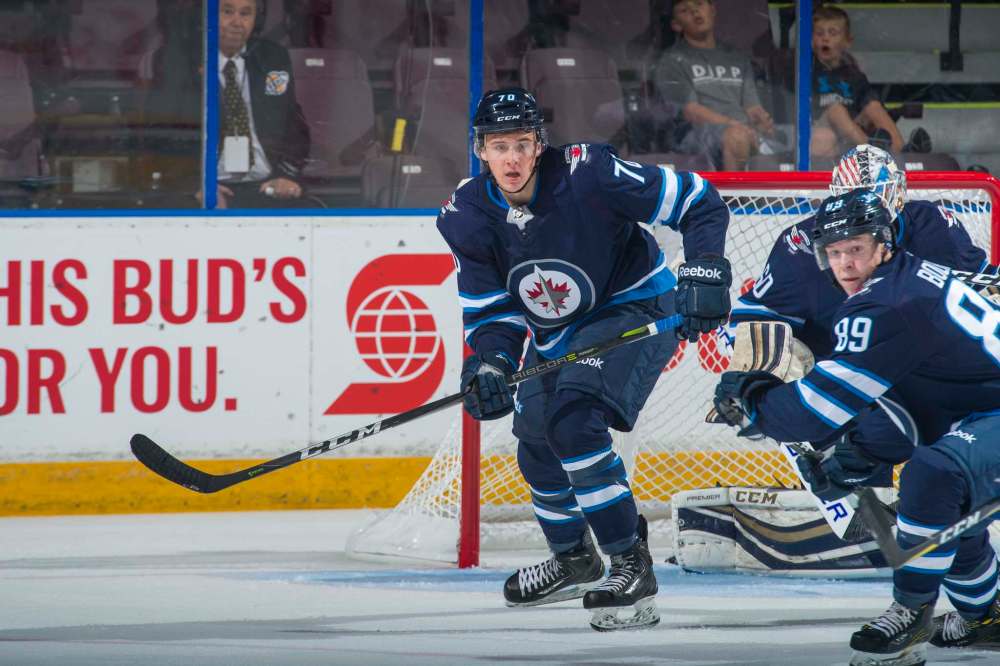 Skyler McKenzie (centre) signed a three-year, entry-level contract with an average annual salary of $741,700. (Marissa Baecker/Shoot the Breeze Files)