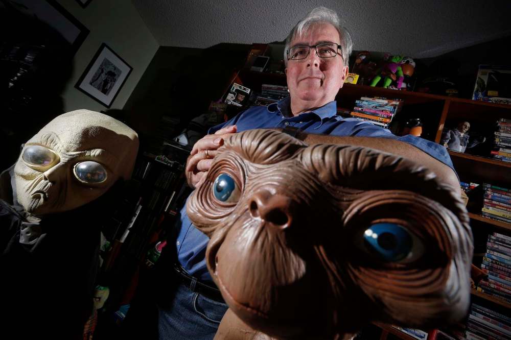 THE CANADIAN PRESS/John Woods
Chris Rutkowski, Canada's foremost UFO expert, in his Winnipeg home. Rutkowski helms Ufology Research which released it's yearly Canadian UFO Survey Tuesday.