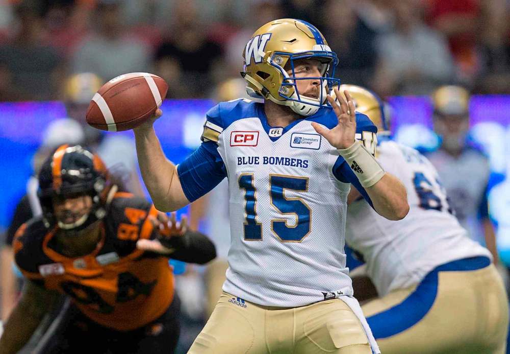 THE CANADIAN PRESS/Darryl Dyck
Whispers of a quarterback controversy in Winnipeg have subsided since veteran quarterback Matt Nichols led the Bombers to a convincing 41-19 win over the B.C. Lions in his first regular season start after returning from injury, Saturday.
