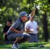 PHIL HOSSACK / WINNIPEG FREE PRESS
Justin McDonald gets a line off the 17th tee Wednesday afternoon at Glendale Golf Club in the Manitoba Men&rsquo;s Amateur tournament.