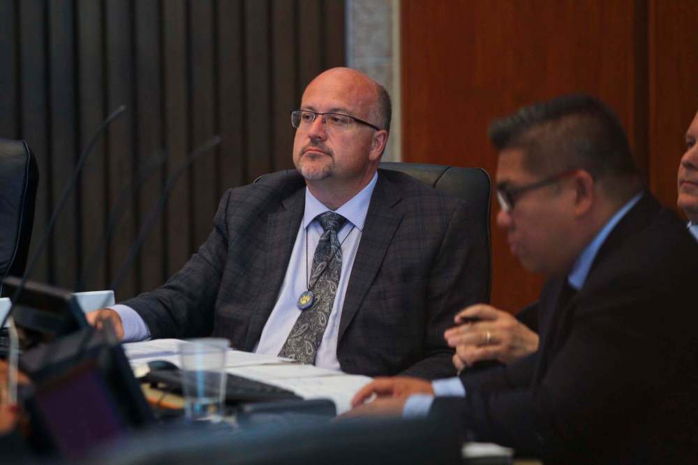 Coun. Russ Wyatt was back at city hall Wednesday for the first time since he was charged with sexual assault earlier this month. (Mike Deal / Winnipeg Free Press Files)
