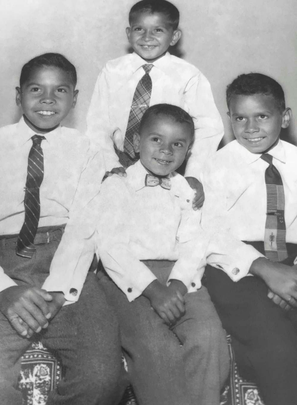 SUPPLIED
Sterling, left, Terry, right, with Jamie front and centre and Lindsay behind him, grew up in Winnipeg with a white mom and a black dad who loved them and stuck up for them. They didn’t know until they were adults about their famous great-aunt in Nova Scotia who fought for civil rights.