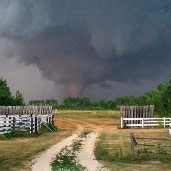 CLINT ROBERTSON PHOTOA photo of the tornado that touched down north of Silver Ridge Friday evening.