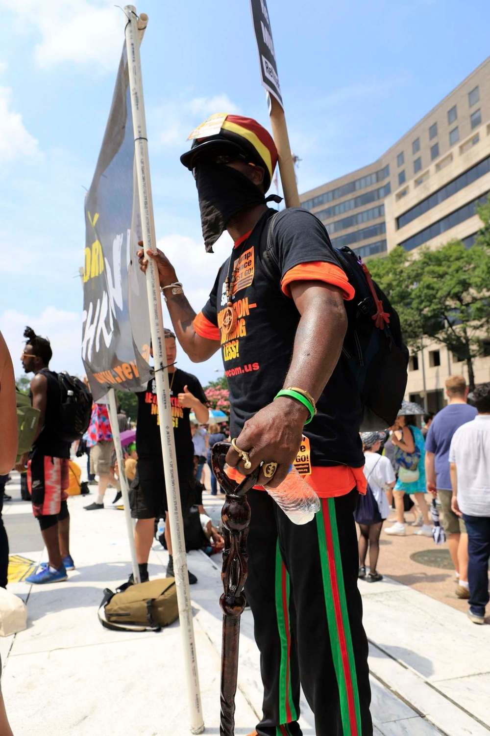 Darryl Smith / TNS files
Kawame Ashad Johnson of Bread for the City at Freedom Plaza in Washington, D.C., on Sunday.