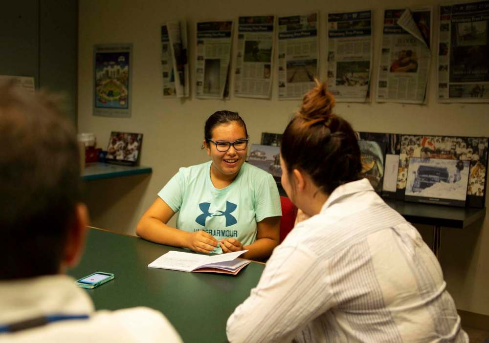 ANDREW RYAN / WINNIPEG FREE PRESS
Sarah Fontaine-Sinclair talks to Jennifer Zoratti about the film Eighth Grade.