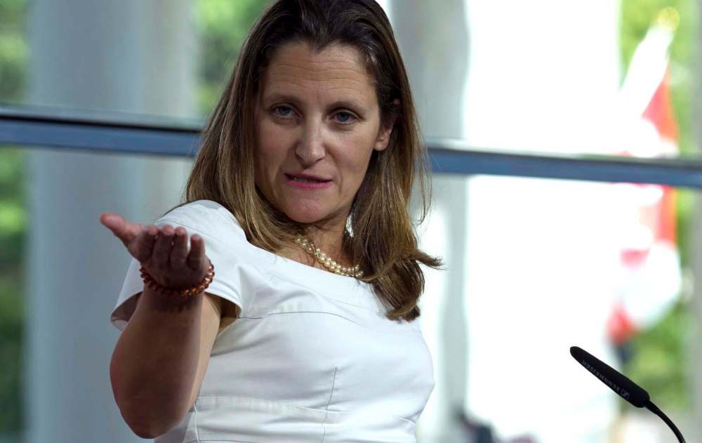 Jose Luis Magana / The Associated Press
Foreign Affairs Minister Chrystia Freeland