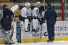 MIKE DEAL / WINNIPEG FREE PRESS
Winnipeg Jets' Bryan Little (18) and Nikolaj Ehlers (27) talk to assistant coach Jamie Kompon during training camp Wednesday morning at the BellMTS Iceplex.