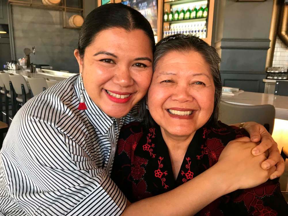 Playwright Marie Beath Badian (left) and her mother Ciony Badian, the inspiration for Prairie Nurse. (Supplied)