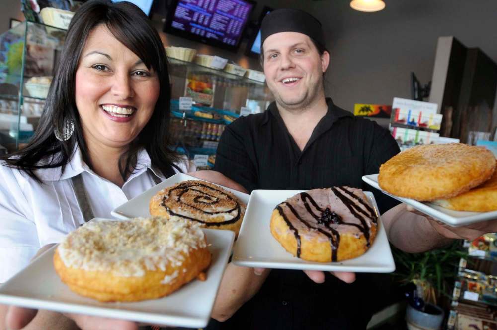 Kekuli Cafe’s Sharon Bond (left) and her partner Darren Hogg own the Okanagan’s first and only Aboriginal restaurant and catering company. (Gary Nylander / Kelowna Daily Courier)