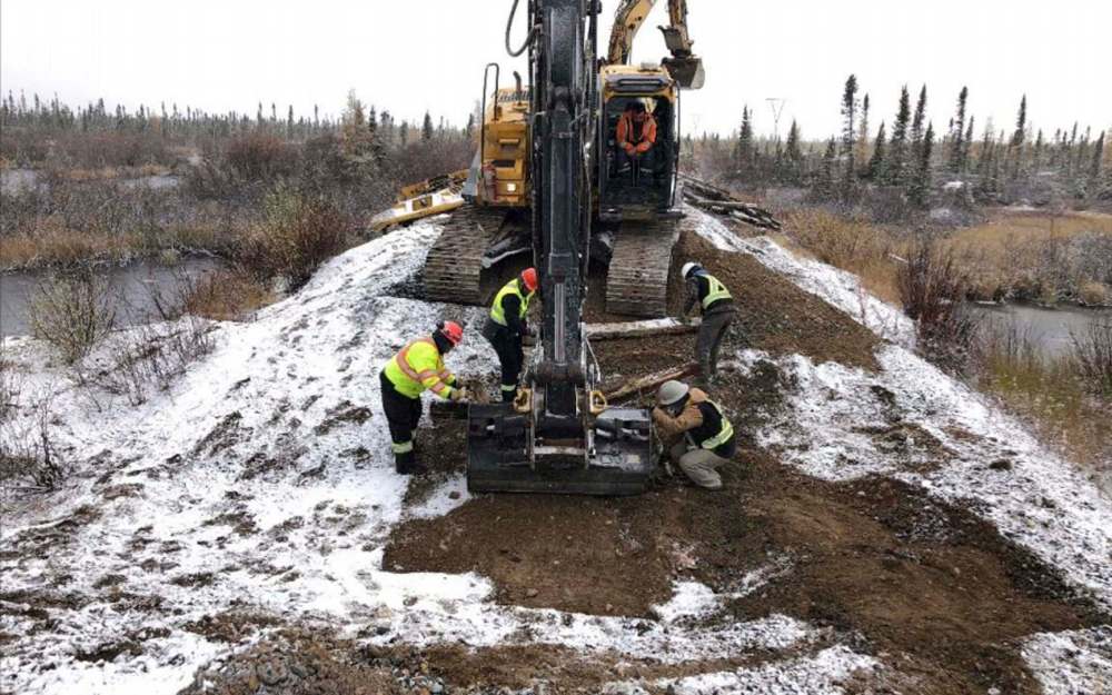 Arctic Gateway Group
Snowfall and a Sept. 15 derailment near Ponton have set back efforts to reopen the tracks to Churchill.