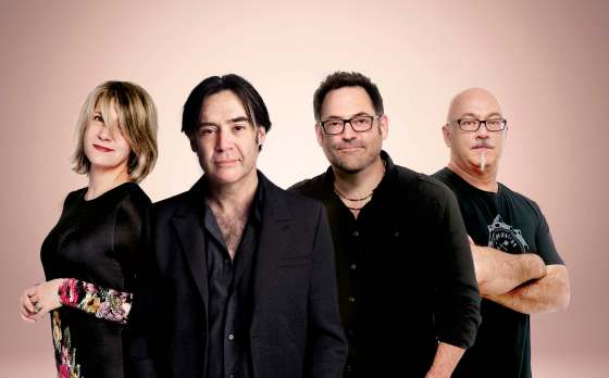 Four of five members of the best-known iteration of the band — Ellen Reid (from left), Brad Roberts, Dan Roberts and Mitch Dorge — are celebrating God Shuffled His Feet on a tour that brings them to the Club Regent Event Centre Friday.