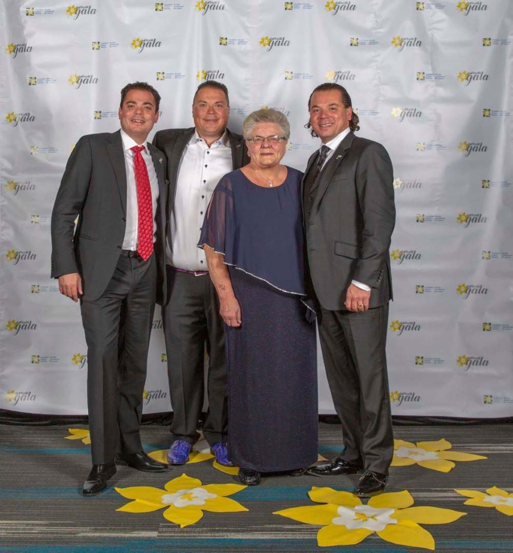 (Photo: E. Katie Wowryk )
From left: Jason, Jeff, Eleane and Lenny Baranyk at the Daffodil Gala.