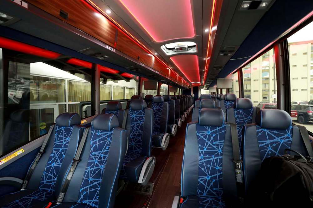 RUTH BONNEVILLE / WINNIPEG FREE PRESS
Inside view of one of Kelsey Bus Lines newest busses.