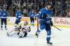 John Woods / The Canadian Press
Jets defenceman Josh Morrissey celebrates his goal against Coyotes goaltender Antti Raanta during the second period of Saturday’s win at Bell MTS Place.