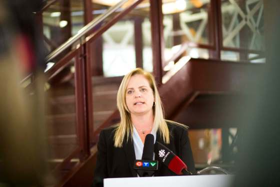 Mayoral candidate Jenny Motkaluk blamed recent bus fare hikes on a Brian Bowman 'cash grab,' but did not mention a sharp decline in provincial funding. MIKAELA MACKENZIE / WINNIPEG FREE PRESS FILES