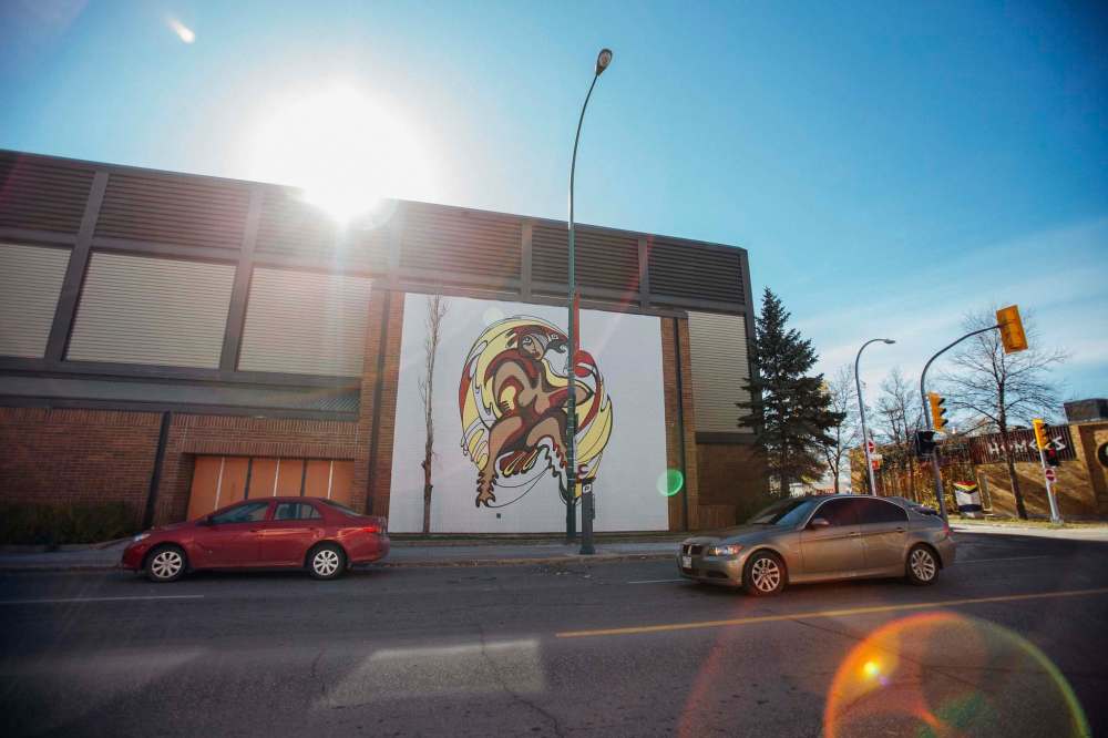 Jen Doerksen photo
The mural was created by artists Mike Valcourt and Peatr Thomas for the Wall-to-Wall Mural and Cultural Festival.