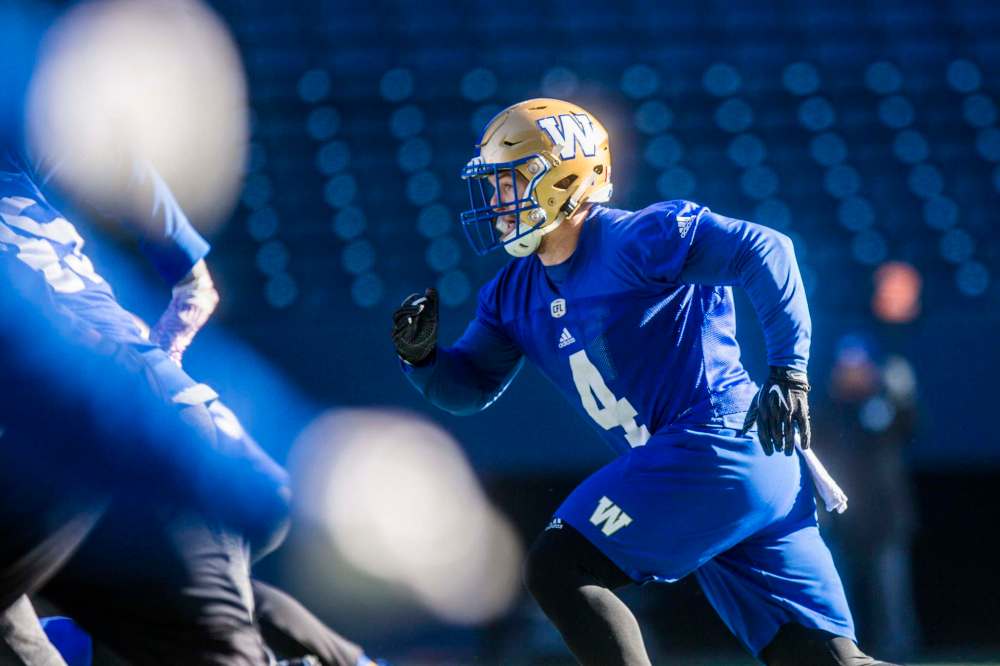 MIKAELA MACKENZIE / WINNIPEG FREE PRESS
Adam Bighill is in the conversation for the CFL's MOP award this season.
