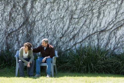 Francois Duhamel / amazon studios
Timothée Chalamet (left) portrays drug addict Nic Sheff, and Steve Carell is his dad, David, in Beautiful Boy.