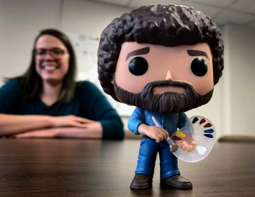 Bill O&rsquo;Leary / Washington Post
Sarah Strohl&rsquo;s boss at Bob Ross Inc. asked her if a Funko Pop figure of the artist would be cool. It has now become one of the most popular items bearing his name.