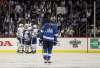 The Toronto Maple Leafs celebrate a Tyler Ennis goal as Adam Lowry skates away Wednesday night. (Trevor Hagan / The Canadian Press)