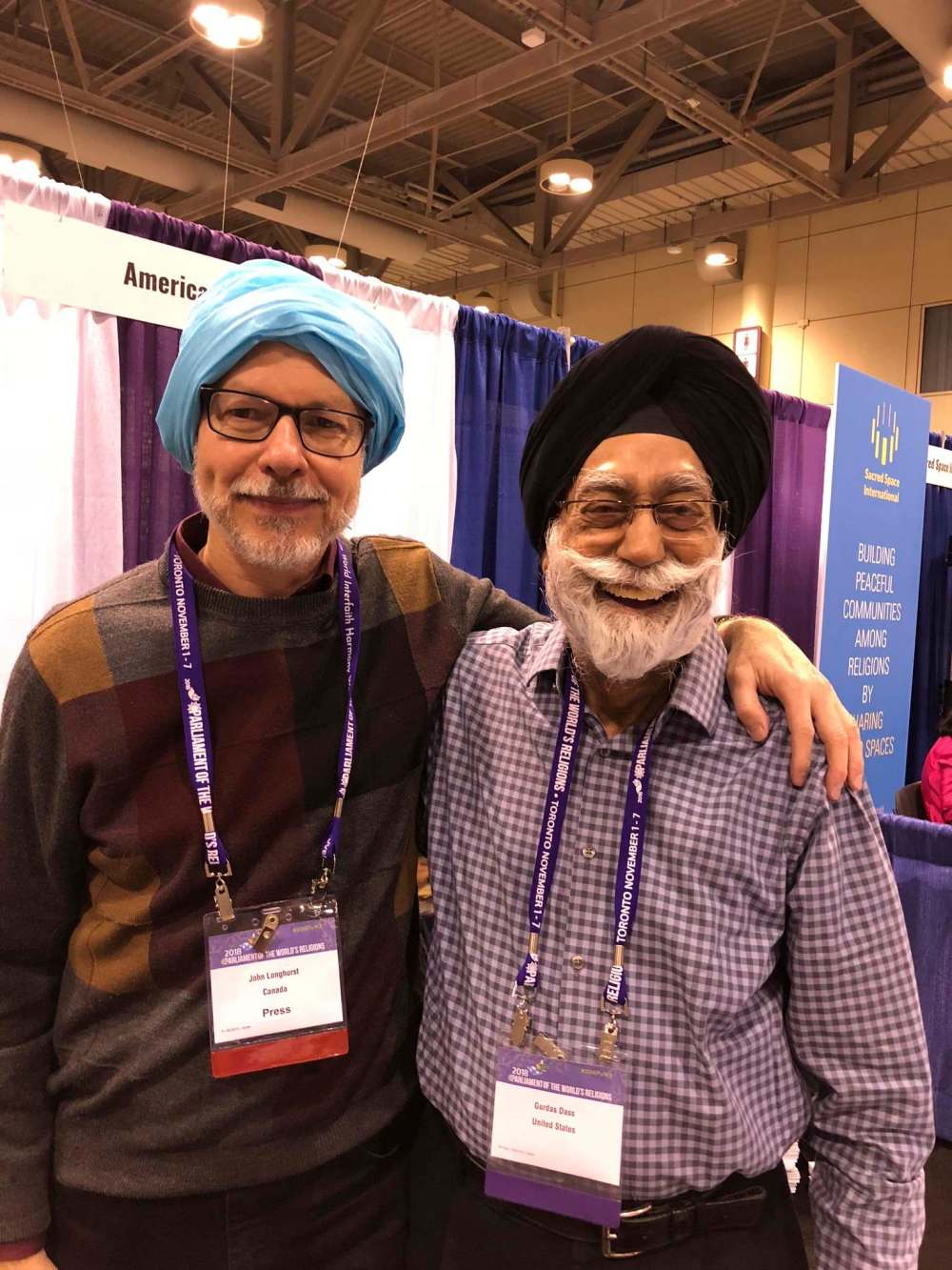 SUPPLIED
John Longhurst (left) with Dr. Gurdas Dass, president and CEO of the American Sikh Council.