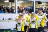 MIKAELA MACKENZIE / WINNIPEG FREE PRESS
Manitoba team curlers Sara Oliver (left), Brendan Bilawka, Megan Walter, and Colin Kurz celebrate their win at the Fort Rouge Curling Club in Winnipeg on Saturday, Nov. 10, 2018.