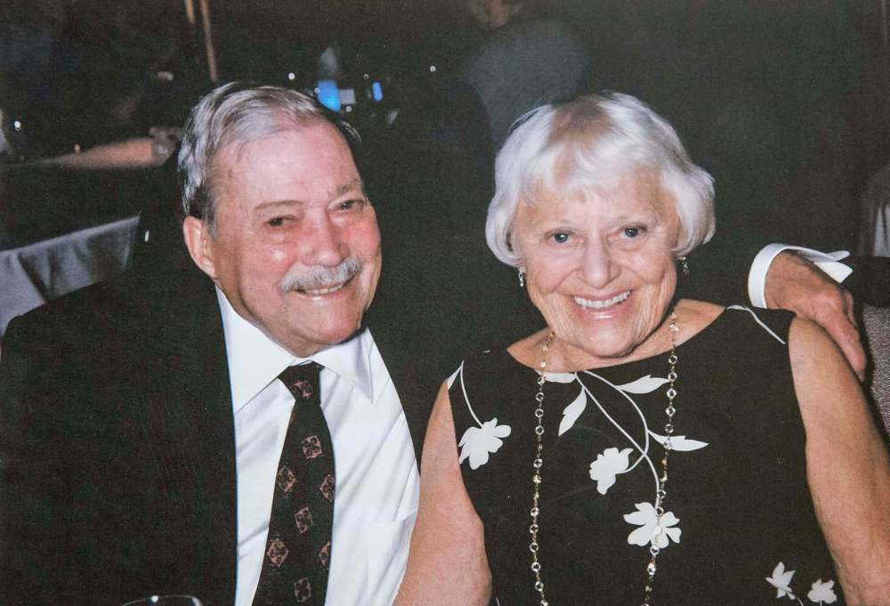 Melvin Orestes with his wife Helen on their fiftieth wedding anniversary.