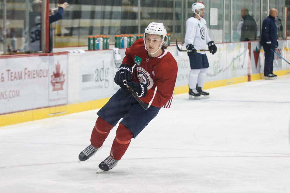 Sami Niku was already practising with the Jets. (Mike Deal / Free Press files)